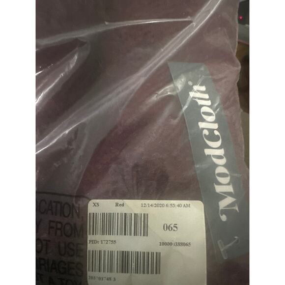 MODCLOTH Playing It Cowl Neck Tunic Sweater Metallic Sugar Plum Purple Sz XS NWT - Picture 3 of 4